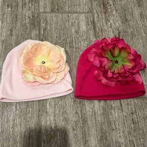 BABY GIRL JAMIE RAE HATS FLOWER RHINESTONE BEANIE CAP